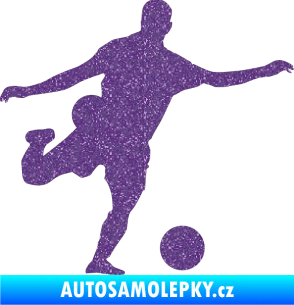 Samolepka Fotbalista 032 pravá Ultra Metalic fialová