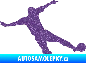 Samolepka Fotbalista 037 pravá Ultra Metalic fialová