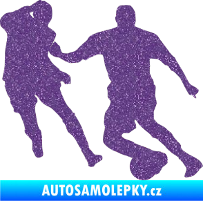 Samolepka Fotbalista 045 pravá Ultra Metalic fialová