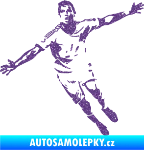 Samolepka Fotbalista 047 levá Ultra Metalic fialová
