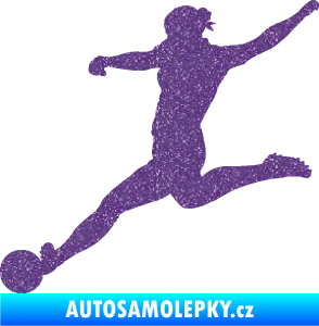 Samolepka Fotbalistka 002 levá Ultra Metalic fialová