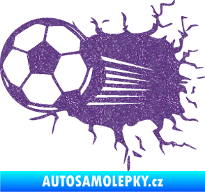 Samolepka Fotbalový míč 005 levá Ultra Metalic fialová