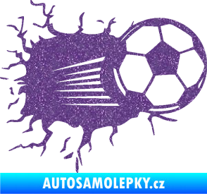 Samolepka Fotbalový míč 005 pravá Ultra Metalic fialová
