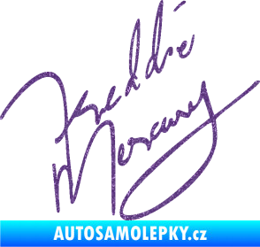 Samolepka Fredie Mercury podpis Ultra Metalic fialová
