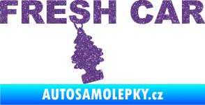 Samolepka Fresh car nápis s voňavým stromečkem Ultra Metalic fialová