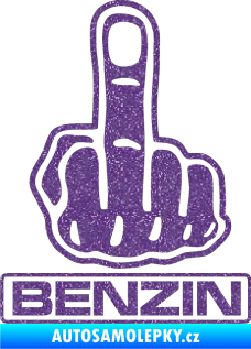Samolepka Fuck off benzín Ultra Metalic fialová