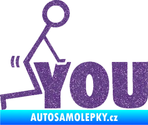 Samolepka Fuck you 002 Ultra Metalic fialová