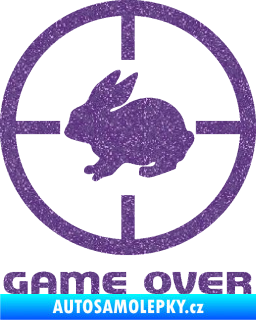 Samolepka Game over lov zajíce Ultra Metalic fialová