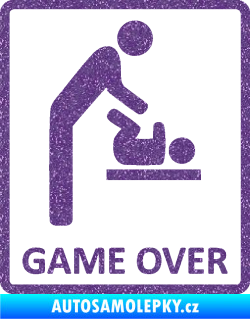 Samolepka Game over varianta baby Ultra Metalic fialová