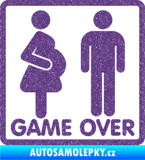 Samolepka Game over varianta jsem v tom Ultra Metalic fialová