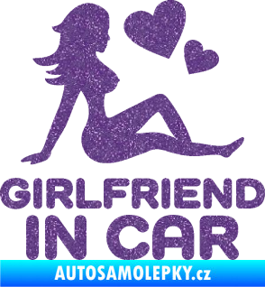 Samolepka Girlfriend in car Ultra Metalic fialová