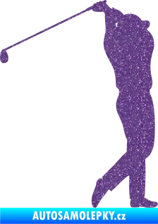 Samolepka Golfista 004 pravá Ultra Metalic fialová