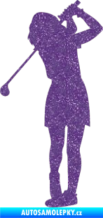 Samolepka Golfistka 014 levá Ultra Metalic fialová