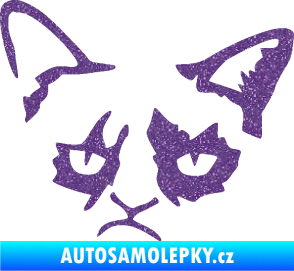 Samolepka Grumpy cat 001 levá Ultra Metalic fialová