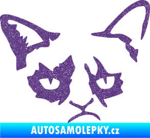 Samolepka Grumpy cat 001 pravá Ultra Metalic fialová