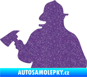 Samolepka Hasič 004 levá Ultra Metalic fialová