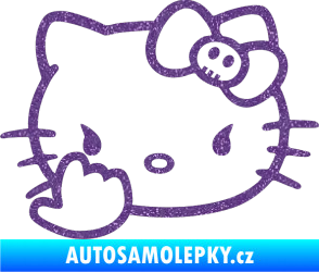 Samolepka Hello Kitty fuck Ultra Metalic fialová
