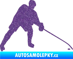 Samolepka Hokejista 002 pravá Ultra Metalic fialová