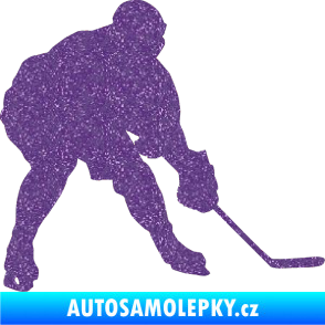 Samolepka Hokejista 016 pravá Ultra Metalic fialová