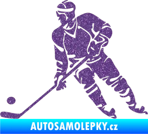Samolepka Hokejista 027 levá Ultra Metalic fialová