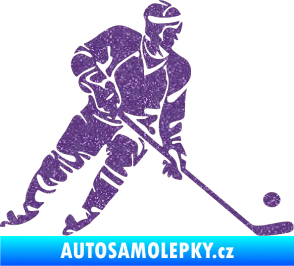 Samolepka Hokejista 027 pravá Ultra Metalic fialová