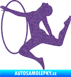 Samolepka Hula Hop 002 levá gymnastka s obručí Ultra Metalic fialová