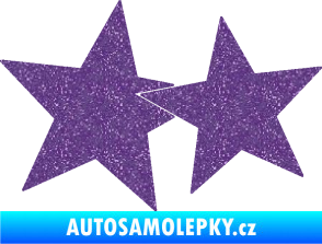 Samolepka Hvězdy 002 levá spojené Ultra Metalic fialová