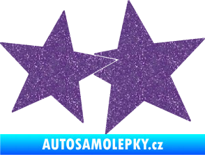 Samolepka Hvězdy 002 pravá spojené Ultra Metalic fialová