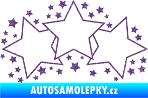 Samolepka Hvězdy a hvězdičky dekor Ultra Metalic fialová