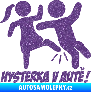 Samolepka Hysterka v autě pravá Ultra Metalic fialová