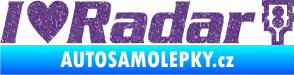 Samolepka I love radar nápis Ultra Metalic fialová