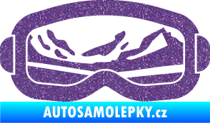 Samolepka I love snow brýle pravá Ultra Metalic fialová