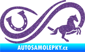 Samolepka Infinity 005 pravá koník s podkovou Ultra Metalic fialová