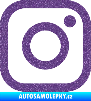 Samolepka Instagram logo Ultra Metalic fialová