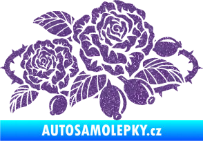 Samolepka Interiér 004 pravá růže šípková Ultra Metalic fialová