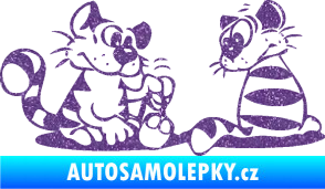 Samolepka Interiér 010 levá kočičky Ultra Metalic fialová