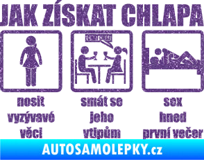 Samolepka Jak získat chlapa Ultra Metalic fialová