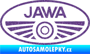 Samolepka Jawa logo Ultra Metalic fialová