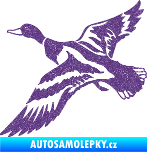 Samolepka Kachna divoká 001 levá kačer Ultra Metalic fialová