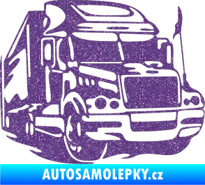 Samolepka Kamion 002 pravá nákladní auto Ultra Metalic fialová