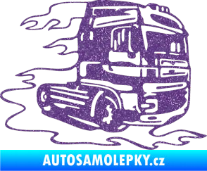 Samolepka Kamion 003 pravá nákladní auto Ultra Metalic fialová