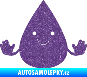Samolepka Kapka 001 veselá Ultra Metalic fialová