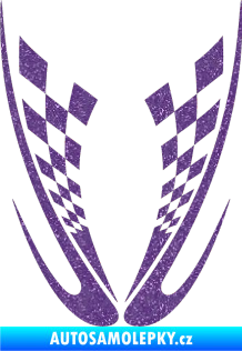 Samolepka Kapota 005 šachovnice Ultra Metalic fialová