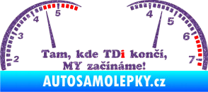 Samolepka Kde TDi končí Ultra Metalic fialová