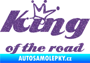 Samolepka King of the road nápis Ultra Metalic fialová