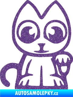 Samolepka Kočička lucky cat JDM pravá Ultra Metalic fialová