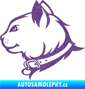 Samolepka Kočka 003 levá Ultra Metalic fialová