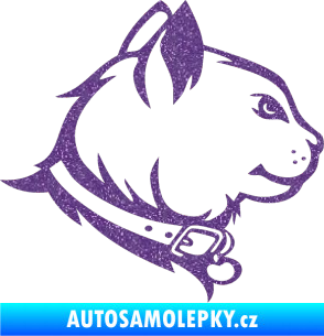 Samolepka Kočka 003 pravá Ultra Metalic fialová