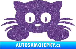 Samolepka Kočka 007 levá Ultra Metalic fialová