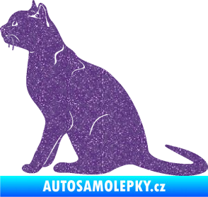 Samolepka Kočka 021 levá Ultra Metalic fialová